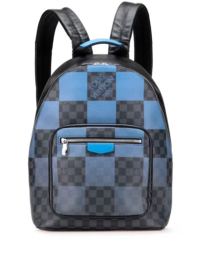 Pre-owned Louis Vuitton 2020 Damier Graphite Giant Josh Backpack In Black
