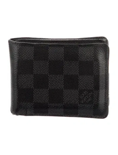 Pre-owned Louis Vuitton 2020 Damier Graphite Pattern Multiple Wallet In Black