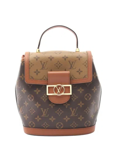 Pre-owned Louis Vuitton 2020 Dauphine Monogram Backpack In Brown