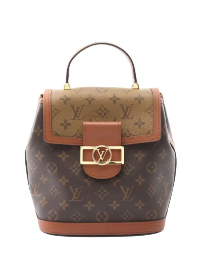 Pre-owned Louis Vuitton 2020 Dauphine Monogram Backpack In Brown