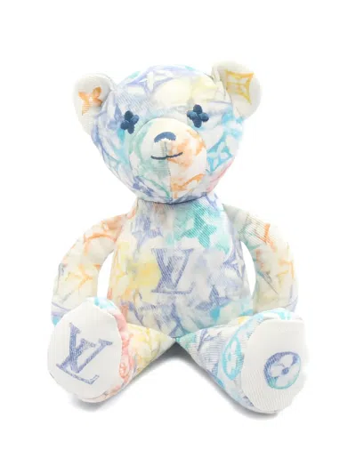 Pre-owned Louis Vuitton 2020 Doudou Louis Monogram Teddy Bear In White