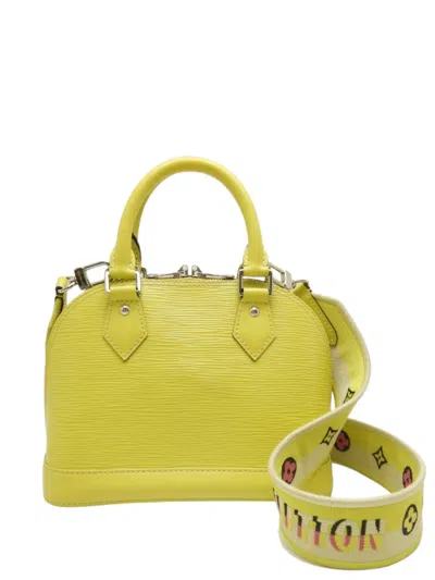 Pre-owned Louis Vuitton 2020 Epi Alma Bb Satchel In Yellow