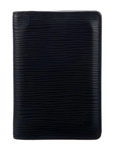Pre-owned Louis Vuitton 2020 Epi Leather Card Case In Blue