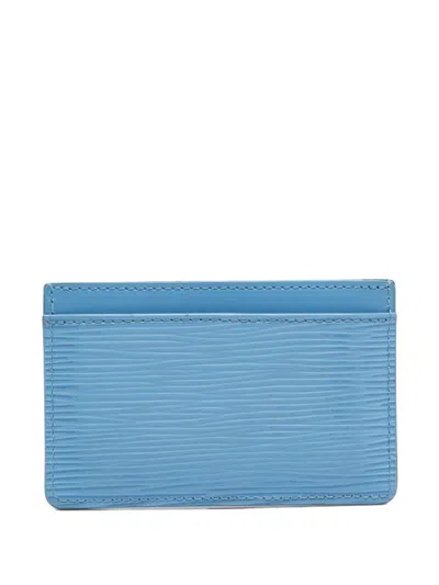 Pre-owned Louis Vuitton 2020 Epi Leather Card Case In Blue