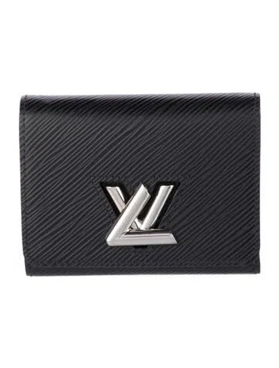 Pre-owned Louis Vuitton 2020 Epi Leather Twist Wallet In Black