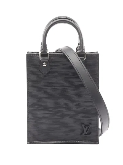 Pre-owned Louis Vuitton 2020 Epi Petit Sac Plat Satchel In Black
