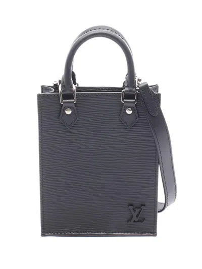 Pre-owned Louis Vuitton 2020 Epi Petit Sac Plat Satchel In Black