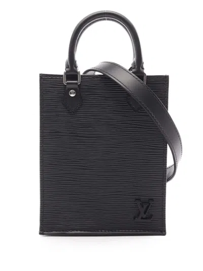 Pre-owned Louis Vuitton 2020 Epi Petit Sac Plat Satchel In Black