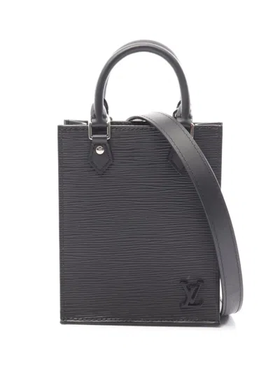 Pre-owned Louis Vuitton 2020 Epi Petit Sac Plat Satchel In Black