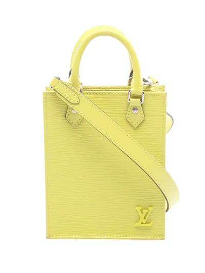 Pre-owned Louis Vuitton 2020 Epi Petit Sac Plat Satchel In Green