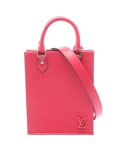 Pre-owned Louis Vuitton 2020 Epi Petit Sac Plat Satchel In Pink