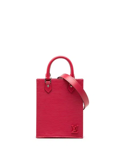 Pre-owned Louis Vuitton 2020 Epi Petit Sac Plat Satchel In Pink