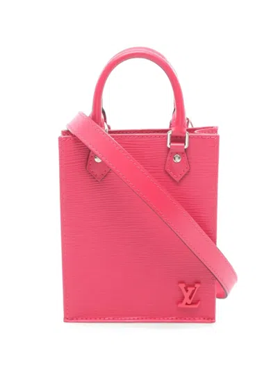 Pre-owned Louis Vuitton 2020 Epi Petit Sac Plat Satchel In Pink