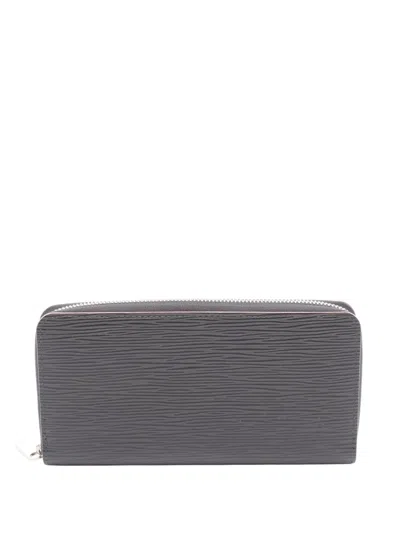 Pre-owned Louis Vuitton 2020 Epi Zippy Wallet Long Wallets In Gray