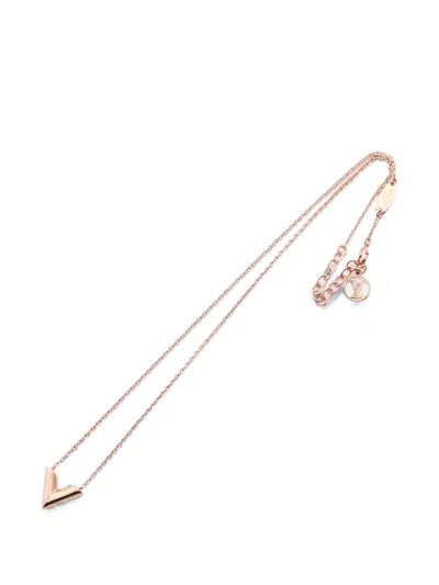 Pre-owned Louis Vuitton 2020 Essential V Necklace In Pink