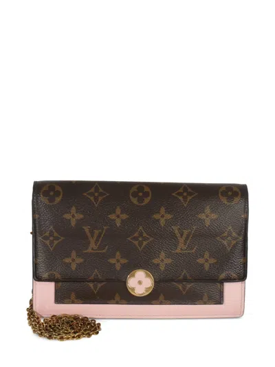 Pre-owned Louis Vuitton 2020 Flore Monogram Chain-strap Bag In Brown