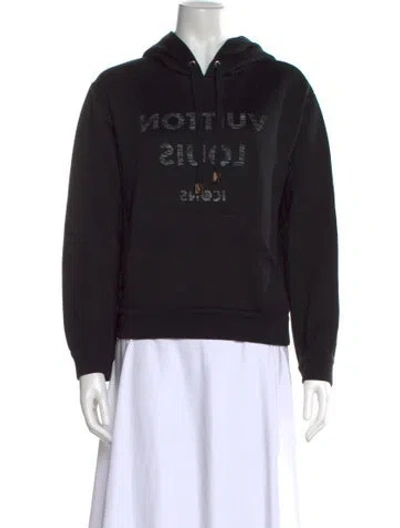 Pre-owned Louis Vuitton 2020 Graphic Print Hoodie In Black