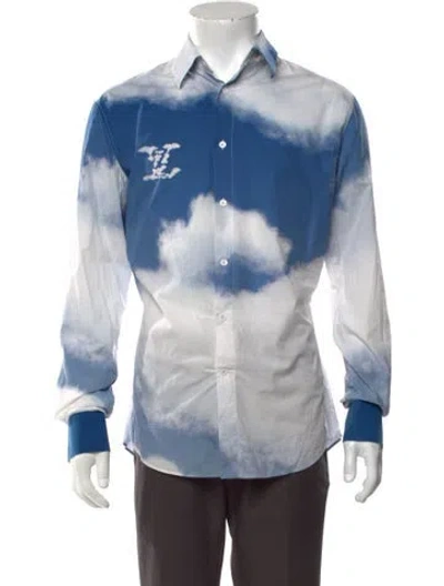 Pre-owned Louis Vuitton 2020 Graphic Print Shirt In Blue