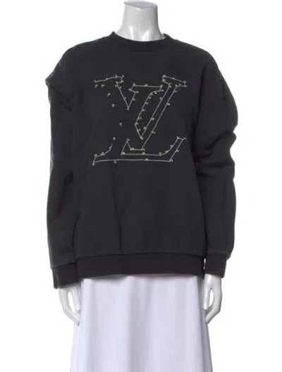 Pre-owned Louis Vuitton 2020 Graphic Print Sweater In Black