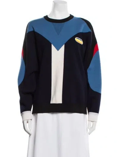 Pre-owned Louis Vuitton 2020 Graphic Print Sweater In Blue