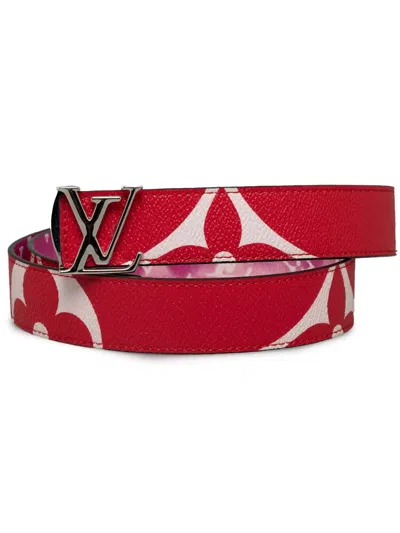 Pre-owned Louis Vuitton 2020 Iconic Reversible Belt In Red