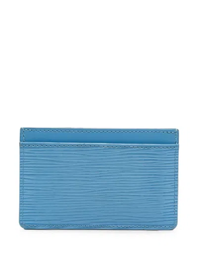 Pre-owned Louis Vuitton 2020 Leather Card Holder In Blue