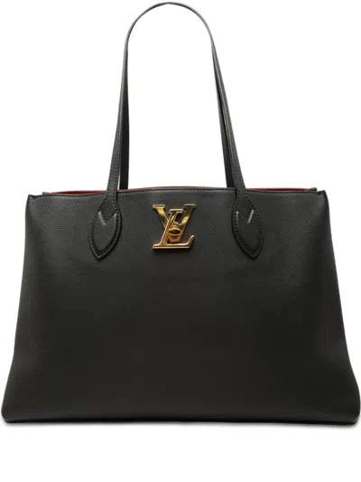 Pre-owned Louis Vuitton 2020 Leather Lockme Shopper Tote Bag In Black
