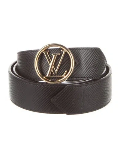 Pre-owned Louis Vuitton 2020 Lv Circle Reversible Belt Kit In Brown