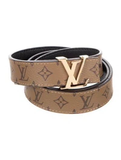 Pre-owned Louis Vuitton 2020 Lv Iconic 25mm Waist Belt In Brown