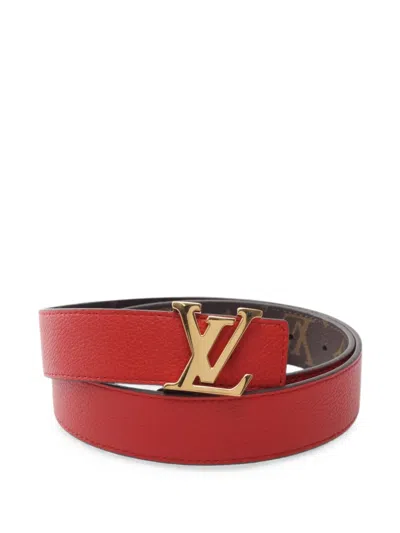 Pre-owned Louis Vuitton 2020 Lv Initial Reversible Belt In Brown