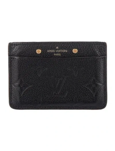 Pre-owned Louis Vuitton 2020 Lv Monogram Card Case In Black