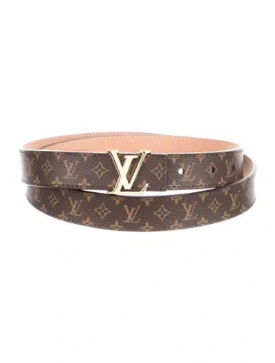 Pre-owned Louis Vuitton 2020 Mini 25 Mm Belt Kit In Brown