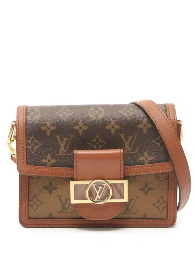 Pre-owned Louis Vuitton 2020 Mini Dauphine Shoulder Bag In Brown