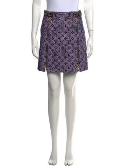 Pre-owned Louis Vuitton 2020 Mini Skirt In Blue/metallic
