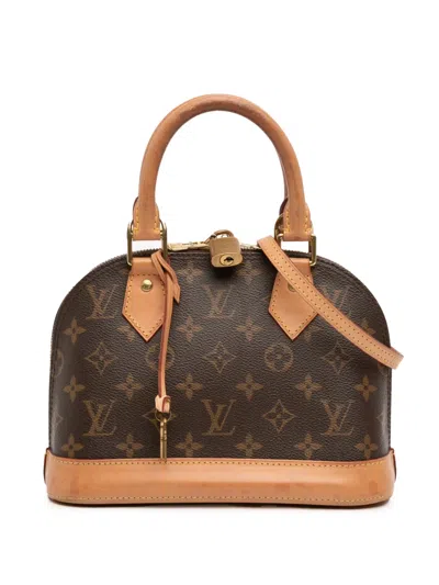 Pre-owned Louis Vuitton 2020 Monogram Alma Bb Satchel In Brown