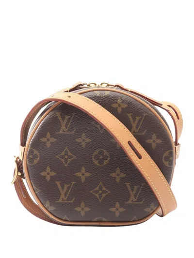 Pre-owned Louis Vuitton 2020 Monogram Boite Chapeau Souple Pm Crossbody Bag In Brown