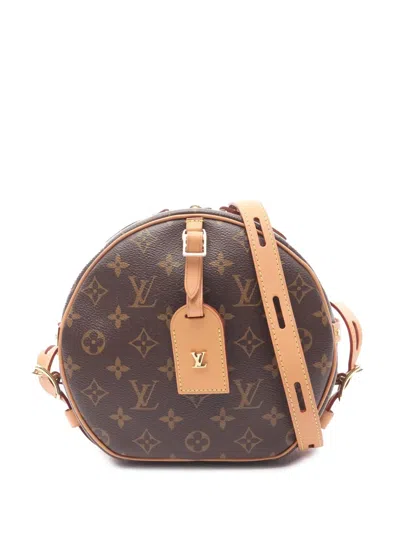 Pre-owned Louis Vuitton 2020 Monogram Boite Chapeaux Souple Mm Crossbody Bag In Brown