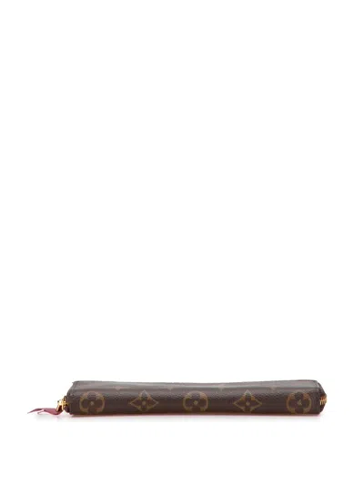 Pre-owned Louis Vuitton 2020 Monogram Clemence Wallet Long Wallets In Brown