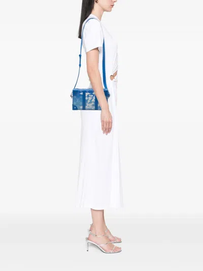 Pre-owned Louis Vuitton 2020 Monogram Clouds Soft Trunk Wallet Crossbody Bag In Blue