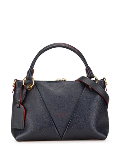 Pre-owned Louis Vuitton 2020 Monogram Empreinte V Tote Bb Satchel In Blue