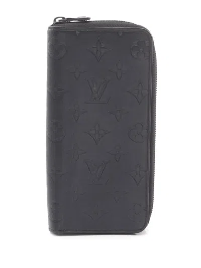 Pre-owned Louis Vuitton 2020 Monogram Empreinte Zippy Wallet Long Wallets In Black