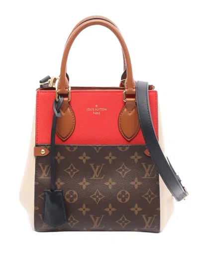 Pre-owned Louis Vuitton 2020 Monogram Fold Tote Pm Satchel In Brown