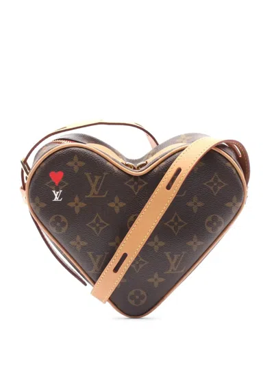 Pre-owned Louis Vuitton 2020 Monogram Game On Coeur Crossbody Bag In Brown