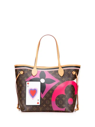 Pre-owned Louis Vuitton 2020 Monogram Game On Neverfull Mm Tote Bag In Brown