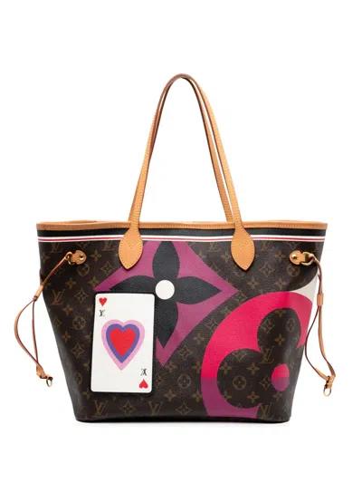 Pre-owned Louis Vuitton 2020 Monogram Game On Neverfull Mm Tote Bag In Brown