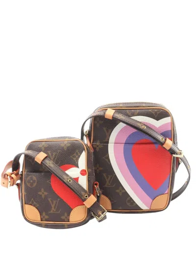 Pre-owned Louis Vuitton 2020 Monogram Game On Paname Set Crossbody Bag In Brown