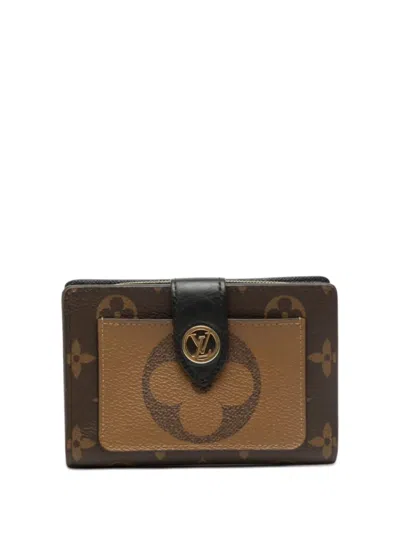 Pre-owned Louis Vuitton 2020 Monogram Giant Reverse Juliette Wallet Small Wallets In Brown