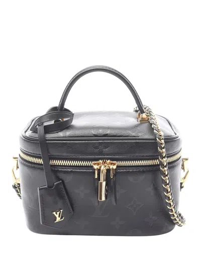Pre-owned Louis Vuitton 2020 Monogram Ink Vanity Pm Satchel In Black