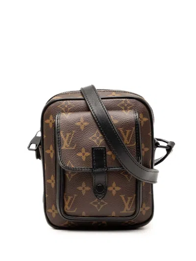 Pre-owned Louis Vuitton 2020 Monogram Macassar Christopher Wearable Crossbody Bag In Brown