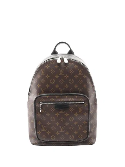 Pre-owned Louis Vuitton 2020 Monogram Macassar Josh Nv Backpack In Brown